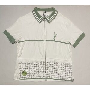 NWT Tombolo 'Fault One' Tennis Cabana Shirt Unisex Size XXL White Terry